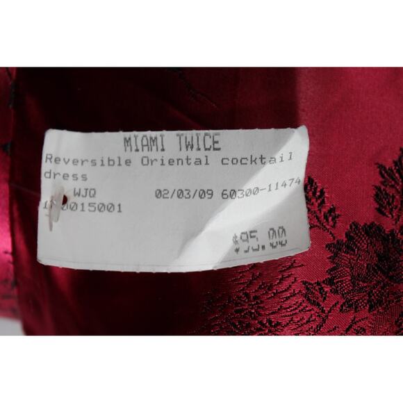 Vintage Oriental Reversable Jacket Frog Closure Black and Red with Pockets M - Picture 7 of 16